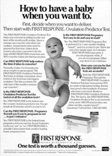 1989 First Response Pregnancy Baby Ovulation Predictor vintage Print AD picture