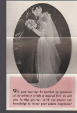 Sane Sex Life Eugenics Publishing Ad Brochure 1930s picture
