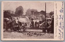 San Francisco CA Refugees After Earthquake Real Photo Postcard 318 picture