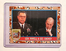 Colin Powell/Dick Cheney 1991 Topps Desert Storm Trading Cards #158 picture