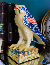 Ebros Egyptian God Horus Falcon On Pedestal Statue 6.25