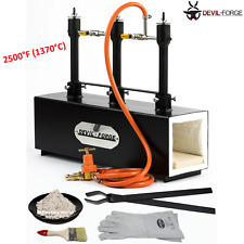 Gas Propane Forge DFPROF3b DEVIL-FORGE Farrier Burner Furnace Kiln +Tongs USA picture