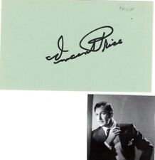 Vincent Price signed card  Voice of Thriller picture