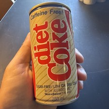 Vtg Sugar Free Caffeine Free Diet Coke Can Steel Toronto Canada 280 Aspartame picture