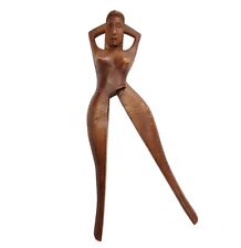 Vtg Nude Tiki Wood Nutcracker Woman Nudie Collectable Thigh Cracking Naked Lady picture