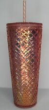 Starbucks 2021 Winter Holiday Jeweled Tumbler Cold Cup 24oz Rose Gold Venti New picture