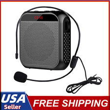 Black Portable Voice Amplifier with Microphone Personal Speaker for Teachers picture