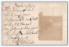 1906 Candid Horse Wagon Trainer Rider Dalton MA RPPC Photo Posted Postcard picture