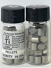 Titanium Rods / Pellets 99.99% 20 Grams in our Labeled Periodic Element Bottle picture