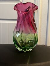 Multi Colored Pink And Green Vase picture