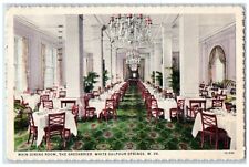 1937 Main Dining Room Greenbrier White Sulphur Springs West Virginia WV Postcard picture