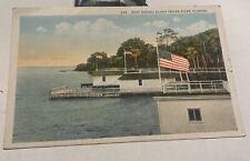 Indian River  Florida FL - Boat Houses along Indian River 1926 used  - Postcard picture