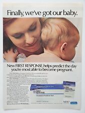 First Response Ovulation Predictor Test Mom and Newborn 1986 Vintage Print Ad picture