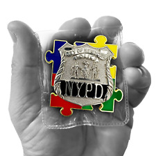 EE-022 NYPD Police Officer New York City Police Autism Awareness Month lapel pin picture