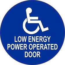6in x 6in Low Energy Power Operated Door Vinyl Sticker Business Sign Decal picture