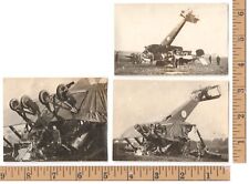 1923 Set of ORIGINAL Photos of LAMBERT ST LOUIS AIRFIELD AIR RACES BIPLANE WRECK picture