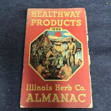 Vintage Catalog Healthway Products Almanac 1949 Illinois Herb Company  picture