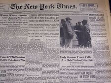1951 SEPT 21 NEW YORK TIMES - EARLY KOREAN TRUCE TALKS HELD - NT 2003 picture