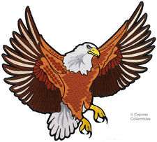 LARGE BALD EAGLE PATCH USA AMERICA embroidered iron-on PATRIOTIC BIKER VEST SIZE picture