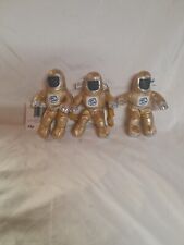 Vintage 1997 INTEL Inside People Keychain Plush Promo Gold Lot Of 3 picture