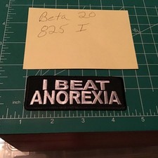 Motorcycle Biker Embroidered Patch I beat Anorexia picture