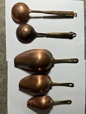 5 Piece Vintage Copper Spoon Set picture