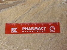 Vintage KMART Pharmacy Ruler, Translucent Red , Department Store Promo picture