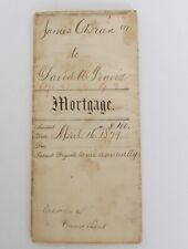 Antique April 1879 Mortgage contract for Westchester NY Property for $100.00 picture