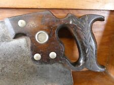 Vintage Disston D115 Saw 12 TPI Fine Tooth Panel Handsaw Victory Rosewood Handle picture