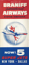 Braniff International Airways system timetable 8/1/64 [0112] picture