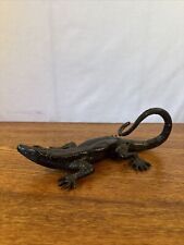 Bronze Monitor Dragon Lizard Curly Tail Sculpture MAITLAND SMITH picture