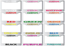 Chrome License Plate Frame CUSTOM COLOR Auto Accessory CUSTOM TEXT PERSONALIZE picture