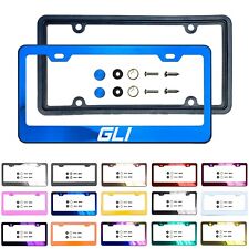 Laser Customize Stainless Steel License Frame Silicone Guard Fit Volkswagen GLI picture