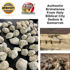 50 PCS AUTHENTIC BRIMSTONE SULFUR BALL SODOM & GOMORRAH BIBLICAL HOLY DEAD SEA picture