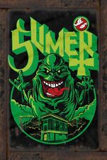 Ghostbusters Slimer Rustic Vintage Sign Style Poster picture
