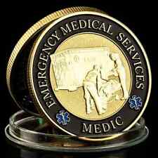 Emergency Medical Services EMS EMT Paramedic Challenge Coin Hero's Valor Prayer picture