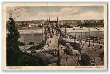 1922 Friedricks Bridge Mannheim Forwarded Brownwood TX Postage Due RPO Postcard picture