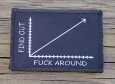 F Around Chart Morale Patch Hook and Loop Army Custom Tactical Funny 2A Gear picture