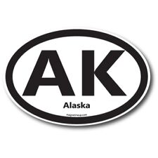 AK Alaska US State Oval Magnet Decal, 4x6 Inches, Automotive Magnet for Car picture