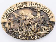 Cumbres & Toltec Narrow Gauge R.R. Railroad Train Bronze Vintage Belt Buckle picture