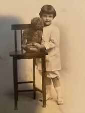 ANTIQUE OTTO SARONY CO PHOTO Child w BEAR 8” x 10” Great 4 Doll & Bear Collector picture