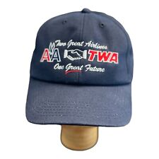 American Airlines TWA Two Great Airlines One Great Future Cap Hat Vintage Merger picture