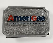 Amerigas Carbon Dioxide Division Pewter Belt Buckle Hit Line USA Oil Field  picture