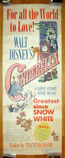 Vintage 1950 Original Cinderella Walt Disney Insert in Ex+ Condition picture