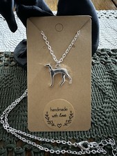 Greyhound Whippet Silver Necklace picture
