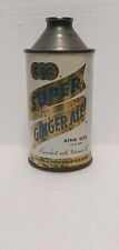 Vintage C & C Super Ginger Ale Enriched with Vitamin C Cone Top Soda Pop Can picture