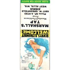 Marshall's Tap Marshall Parkinson West Allis WI Pinup Vintage Matchbook SD2-Y5 picture