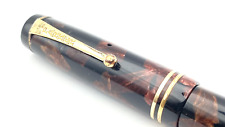 PARKER SENIOR DUOFOLD PEN IN RED AND BLACK MARBLE 14K MEDIUM NIB MADE IN CANADA picture