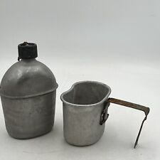 WW2 US Military Issued Canteen w/ Cup A. G. M. Co. 1943 Used See Pictures Cond picture