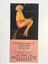Rare March 1939 Earl Moran Pinup Girl Blotter Happy Landings w/ Blond picture